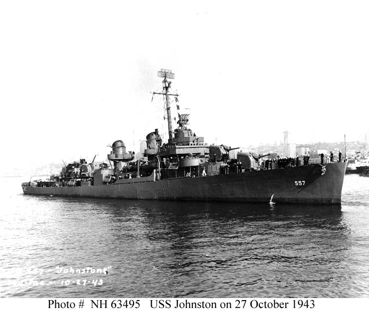 USS Johnston 27-10-1943